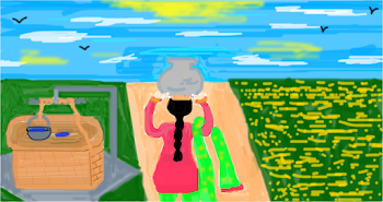A village scene....