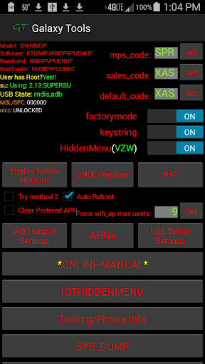 GalaxyTools 4 root user