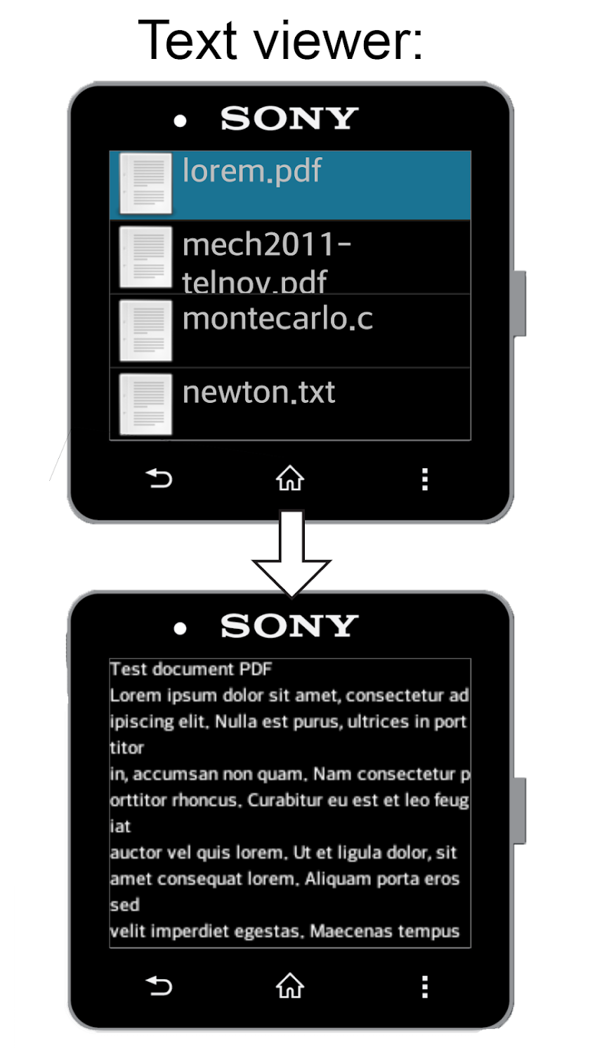 SmartViewer+ for SmartWatch 2 Screen 1