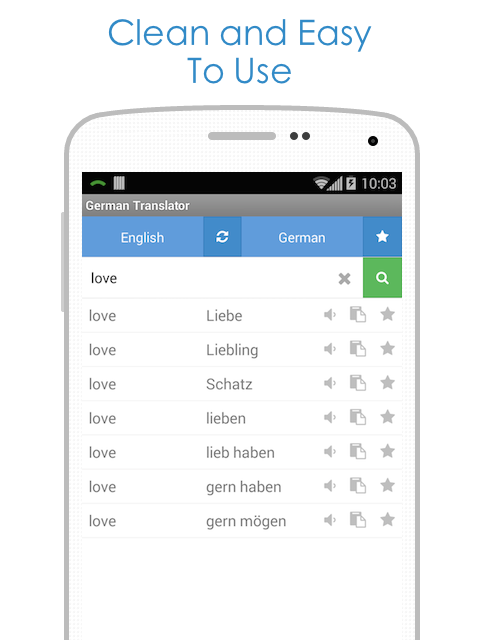 German Translator Screen 2