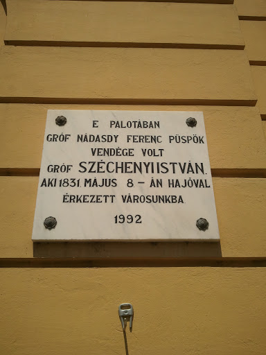 Széchenyi látogatása - Emléktábla