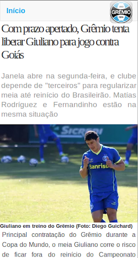 Notícias do Gremio