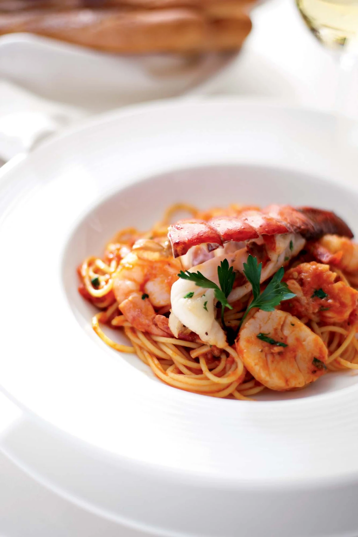 Culinary-Experiences-Lobster-Pasta-Entree - Indulge on lobster pasta during your Crystal Serenity voyage.