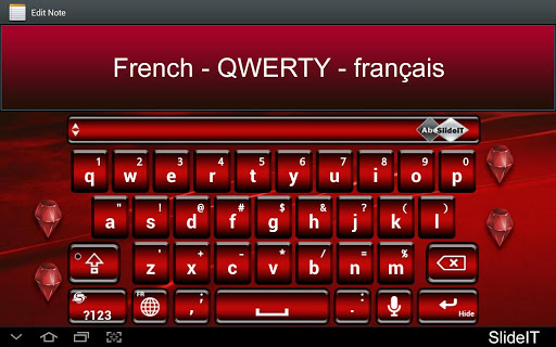 SlideIT French QWERTY Pack