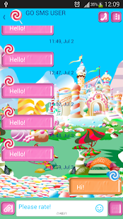 Lastest GO SMS Candy Land Theme APK for Android