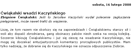 kataryna, 16 lutego 2008, blog, gazeta wyborcza, kłamstwo