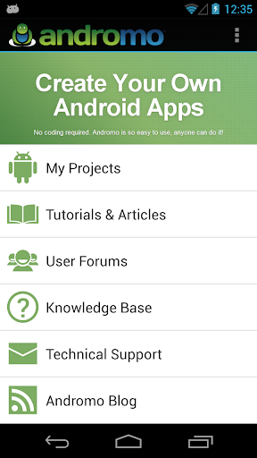 Andromo App Maker for Android