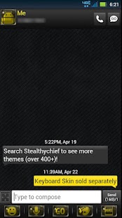 How to download GO SMS Black Yellow Theme 1.1 mod apk for pc