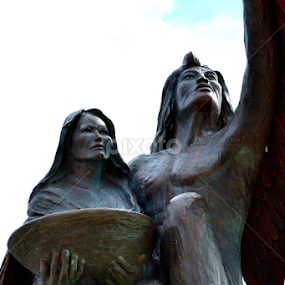 Native American Sun Dial by Julia Arredondo - Buildings & Architecture Statues & Monuments