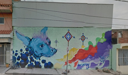 Mural Blue Xoloitzcuintle
