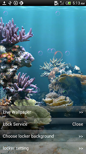 Live Aquarium Lock Wallpaper