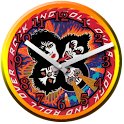 KISS Rock N Roll Over CLOCK! logo