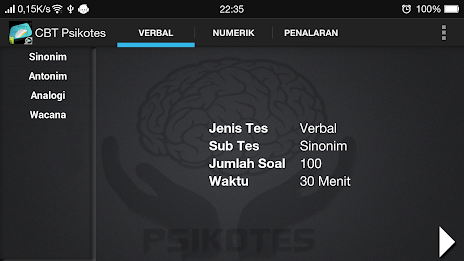 CBT Psikotes poster 2