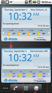 WeatherBug Time Temp widget