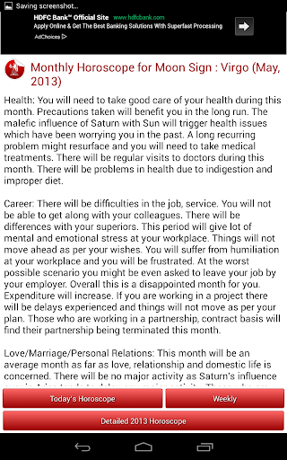 Daily Horoscope 2013
