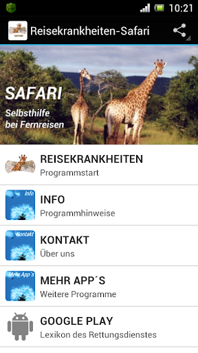 Reisekrankheiten-Safari