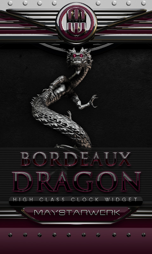 Dragon Clock Widget bordeaux