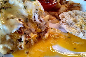 Crab Cakes Eggs Benedict With Skillet Browned Potatoes