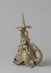 Candlestick: knight with a Dragon