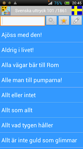 Swedish-English idioms Test