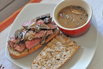 Grilled Flank Steak Sandwiches with Mushroom &amp;amp; Onion Dipping Gravy