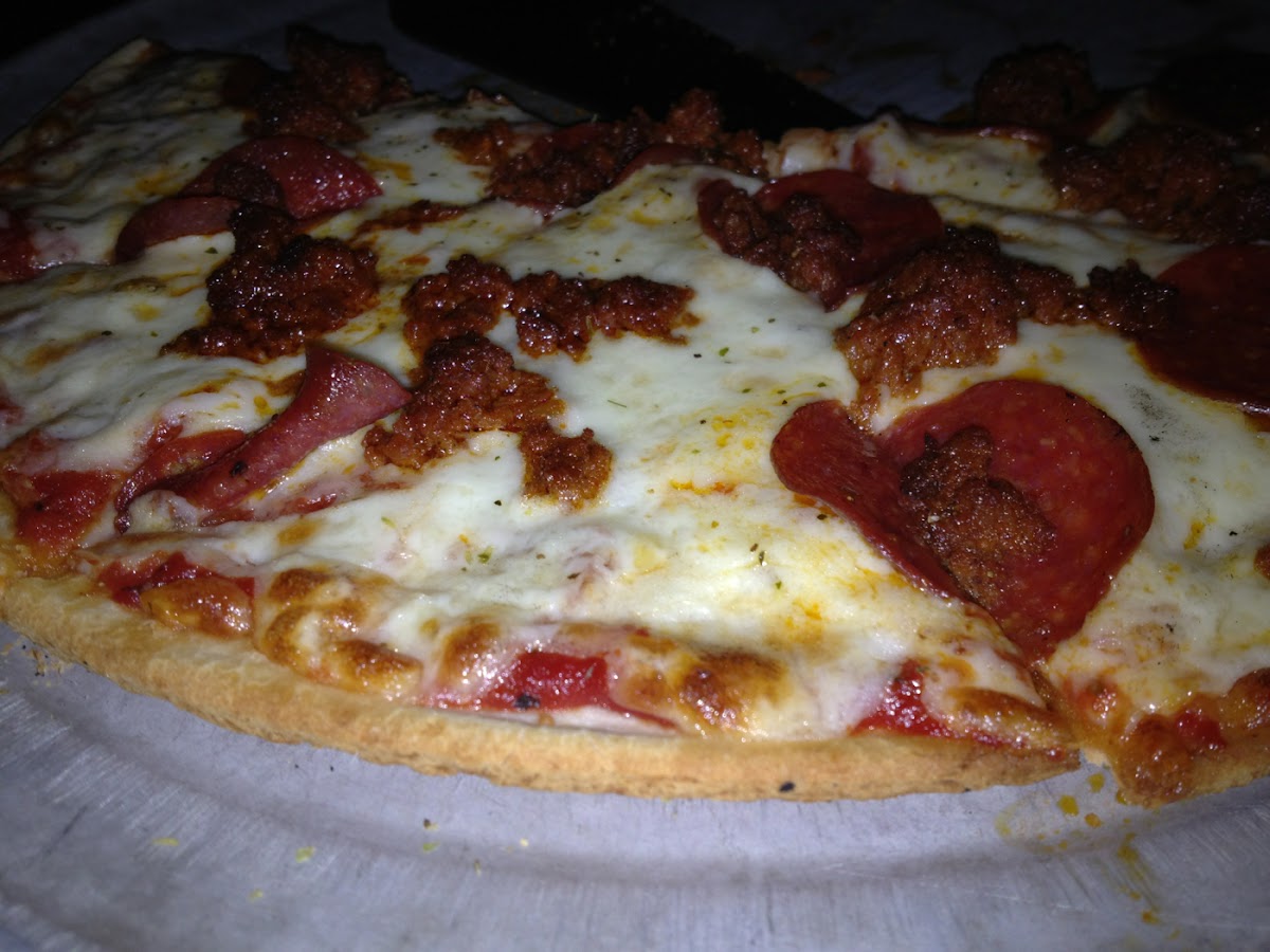 Gluten free crust is for a 10" thin crust pizza - $1.50 extra.