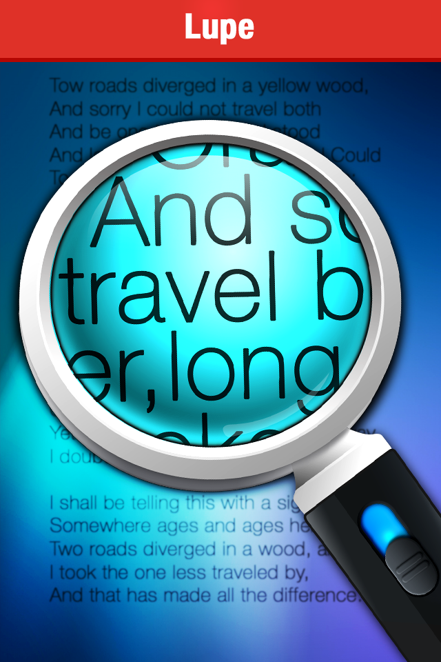 Android application Magnifying Glass + Flashlight screenshort