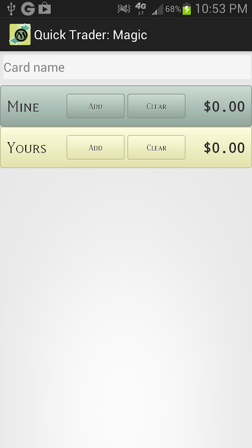Android application Magic Quick Trader screenshort
