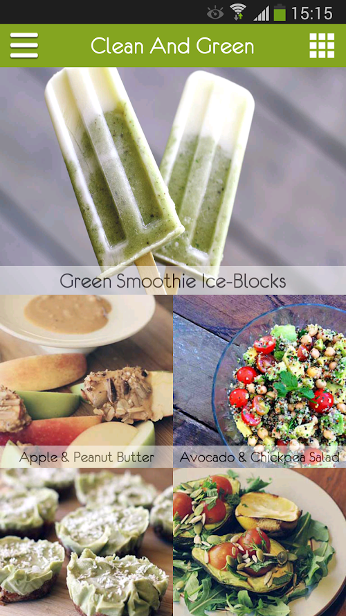 Android application Clean and Green Eating screenshort