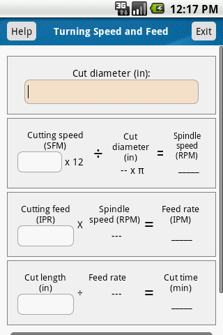 Turning Speed and Feed Calc