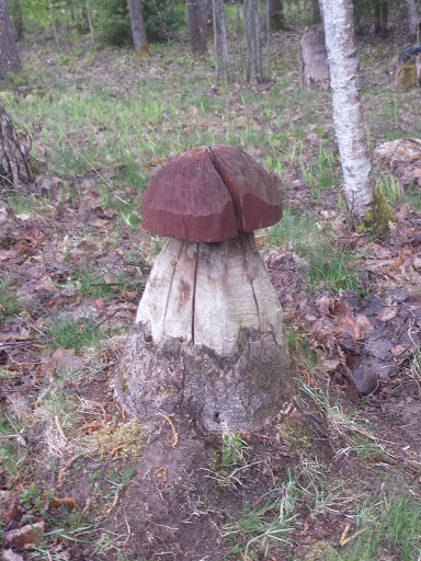 Handmade Wood Mushroom