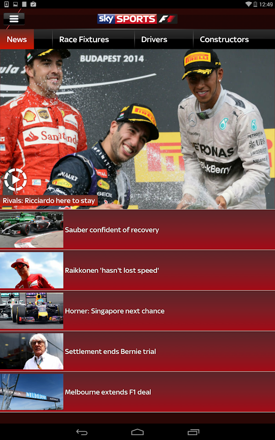 Sky Sports for Android AndroidApps auf Google Play
