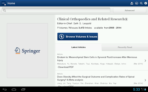 【免費書籍App】Clinical Orthopaedics Rel Res®-APP點子