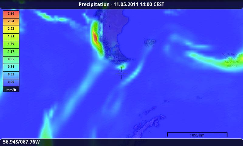 mobileGRIB Screen 2