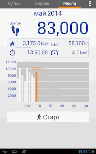 Шагомер – уменьшенный скриншот  