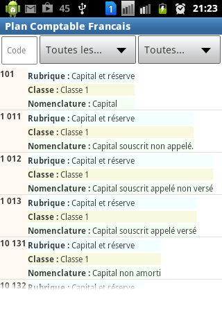 Plan Comptable Français