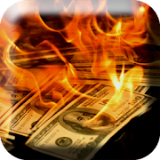 Dollars in Fire Live Wallpaper  Icon