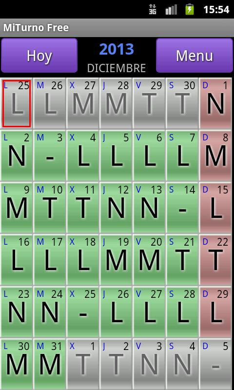 Android application MyShiftWork Pro screenshort