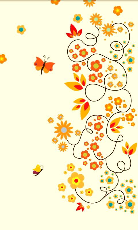 Orange Blossoms Live Wallpaper Screen 2