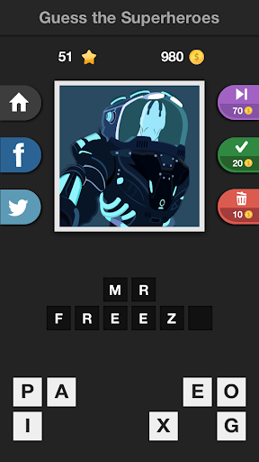 【免費拼字App】Icontrivia : Superheroes-APP點子