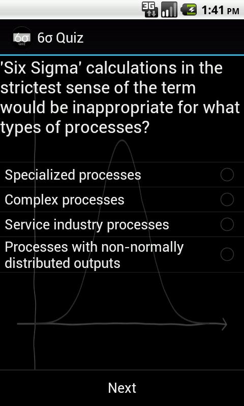 Six Sigma Quiz Screen 2
