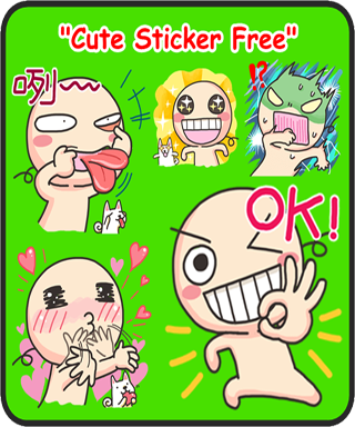 สติ๊กเกอร์ไลน์ การ์ตูน FREE 3