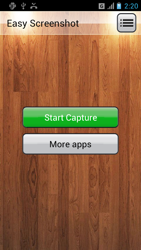 Android application Screenshot screenshort