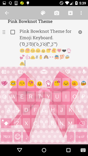 【免費個人化App】Pink Bowknot Emoji Keyboard -APP點子