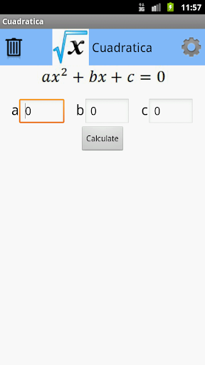 Cuadratica: Equation solver