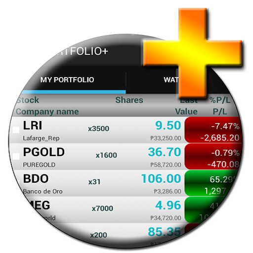 Stock PORTFOLIO+ (PSE) LOGO-APP點子