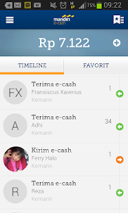 mandiri e-cash Screen 2
