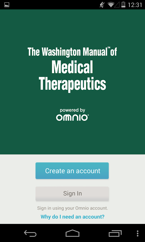 Android application Washington Therapeutic Manual screenshort