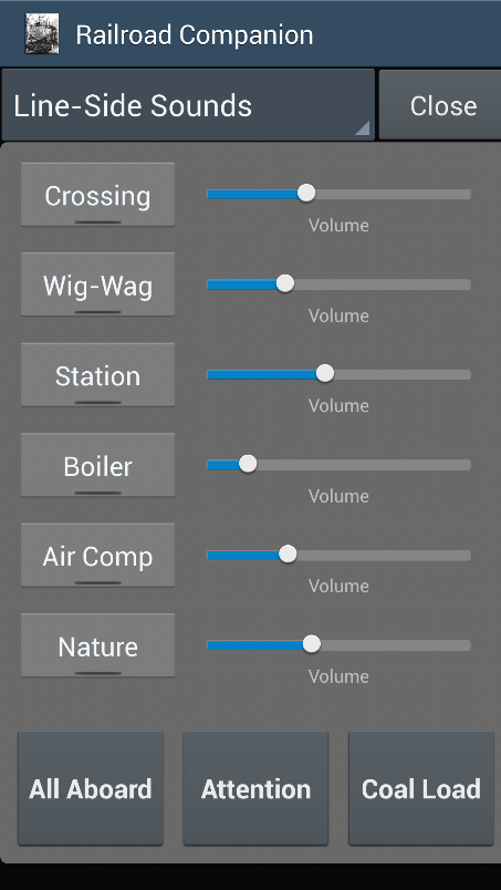 Railroad Companion-Train Sound Screen 2