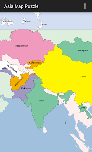 Asia Map Puzzle - náhled